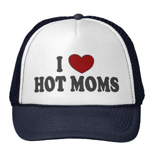 I Heart Hot Moms Trucker Hat | Zazzle
