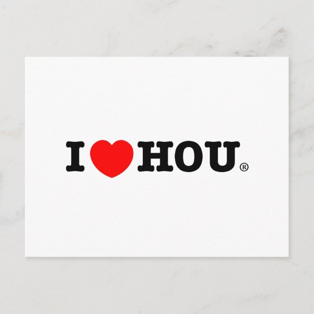 I Heart HOU Postcard (Front)