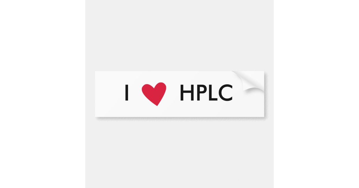 Hplc Sticker I heart HPLC Sticker | Zazzle