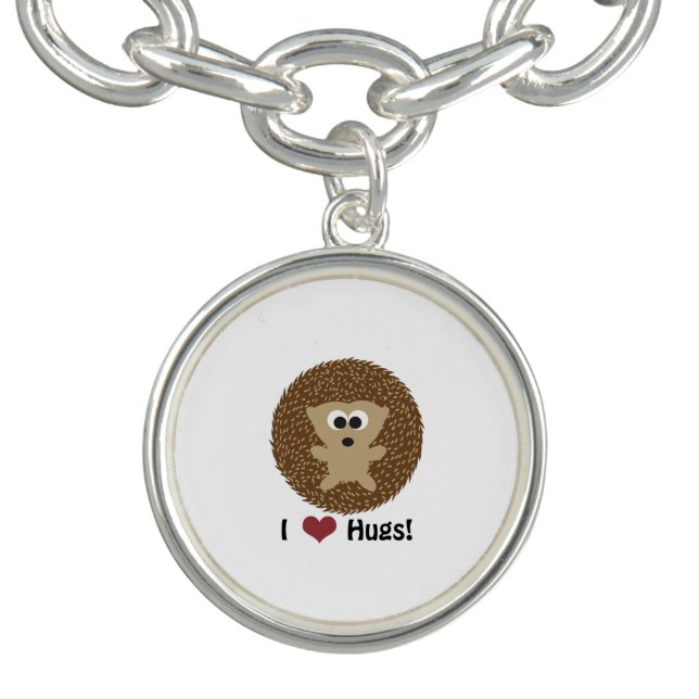 I Heart Hugs hedgehog Charm Bracelet (Design)