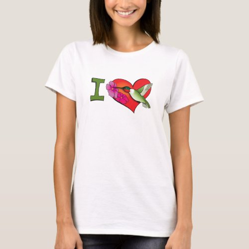 I heart hummingbirds T_Shirt