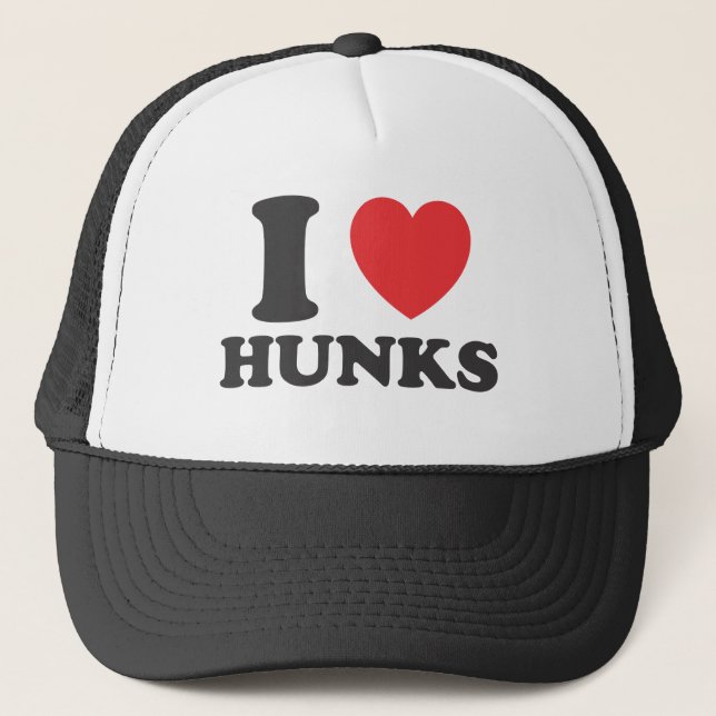 I Heart Hunks Trucker Hat (Front)