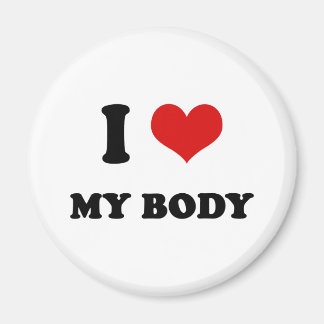 I Heart I Love My Body Magnet