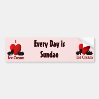 I Heart Ice Cream Bumper Sticker