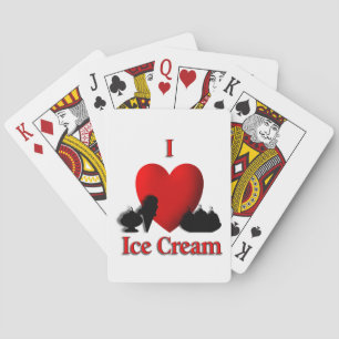I Heart Ice Cream Poker Cards
