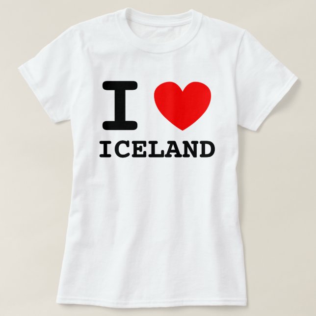 I Heart Iceland Shirt (Design Front)