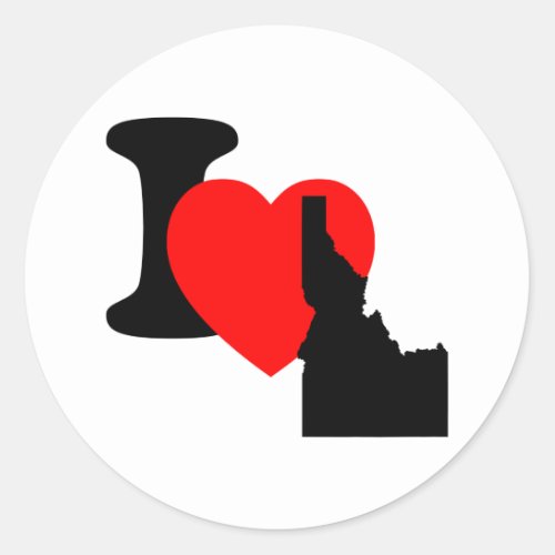 I Heart Idaho Classic Round Sticker