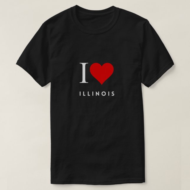 I Heart Illinois blk Mens T-Shirt (Design Front)
