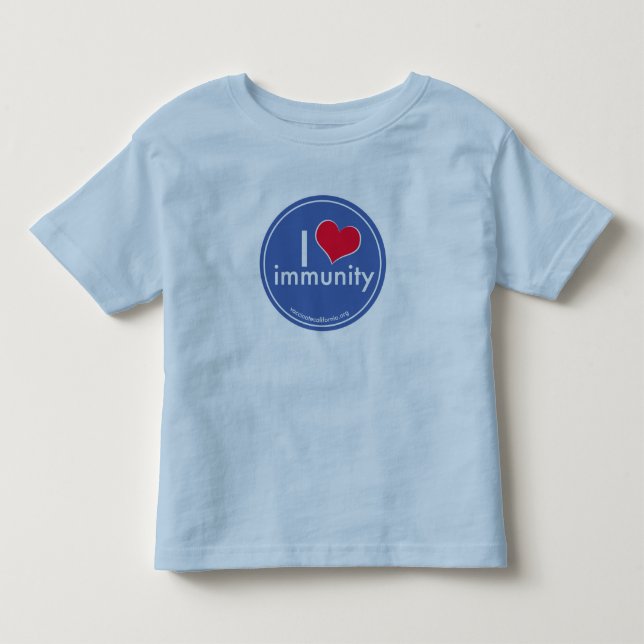 I Heart Immunity Kids Shirt, Blue Toddler T-shirt (Front)