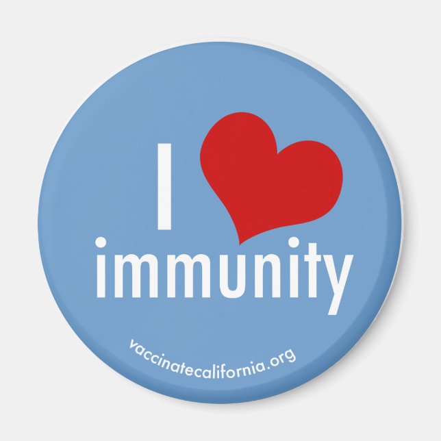 I Heart Immunity Magnet Round (Front)