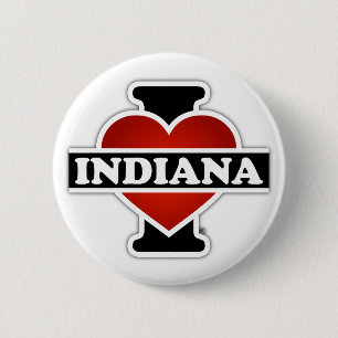 I Heart Indiana Pinback Button