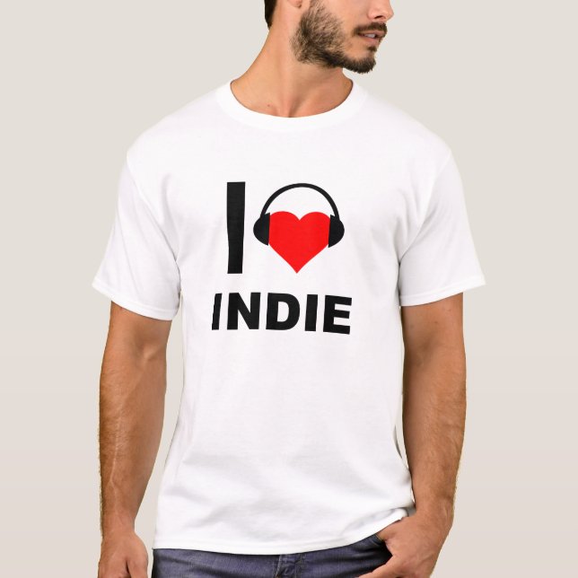 I Heart Indie Funny T-shirt (Front)