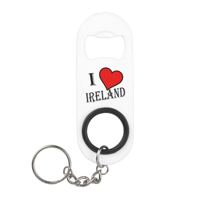 I Heart Ireland bk bot Keychain Bottle Opener (Front)