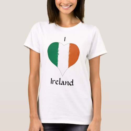 I Heart Ireland Irish Flag T_Shirt