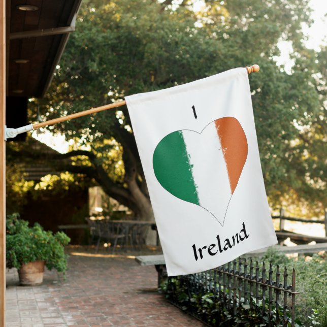 I Heart Ireland Irish Tricolor Flag (In SItu)