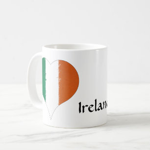 I Heart Ireland Irish Tricolor Flag Coffee Mug
