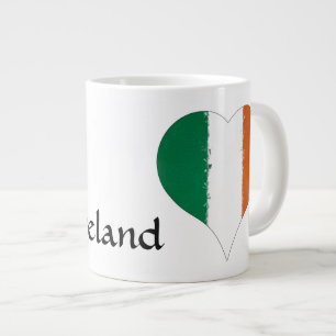 I Heart Ireland Irish Tricolor Flag Giant Coffee Mug