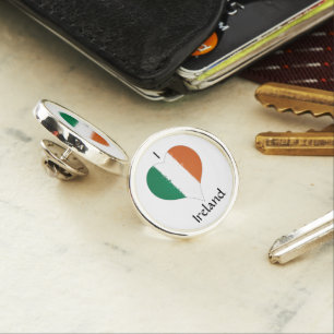I Heart Ireland Irish Tricolor Flag Lapel Pin