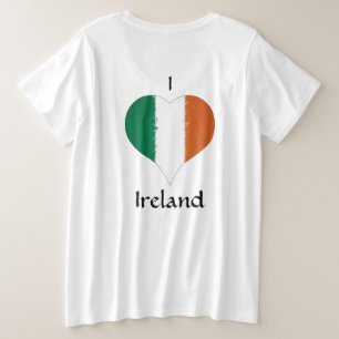 I Heart Ireland Irish Tricolor Flag Plus Size T-Shirt