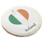 I Heart Ireland Irish Tricolor Flag Sugar Cookie (Angled)