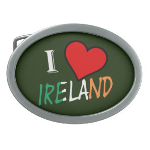 I Heart Ireland overlay bbcnt Belt Buckle