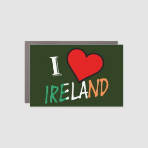 I Heart Ireland overlay cmcnt Car Magnet
