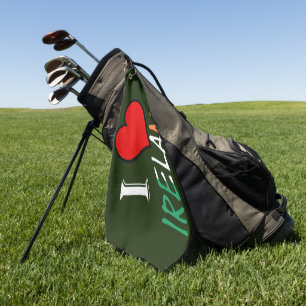 I Heart Ireland overlay gtcnt Golf Towel