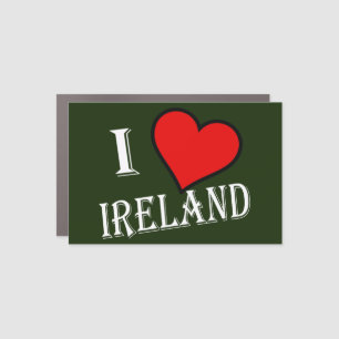 I Heart Ireland wt cmcnt Car Magnet