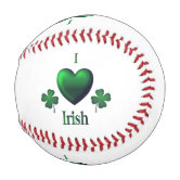 Green Clover Leaf Baseball, Zazzle