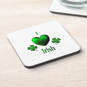 I Heart Irish Beverage Coaster