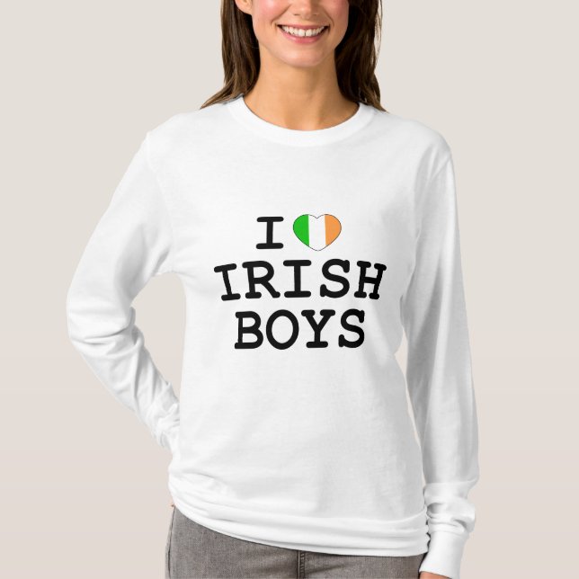 I Heart Irish Boys T-Shirt (Front)