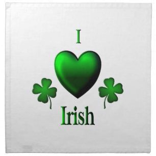 I Heart Irish Cloth Napkin