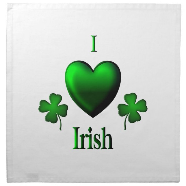 I Heart Irish Cloth Napkin (Front)