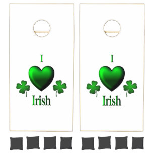 I Heart Irish Cornhole Set