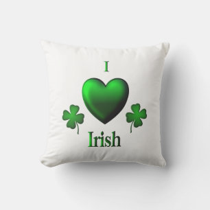 I Heart Irish Outdoor Pillow