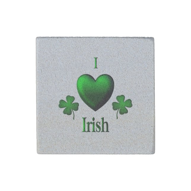 I Heart Irish Stone Magnet (Front)