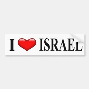 I Heart Israel Bumper Sticker