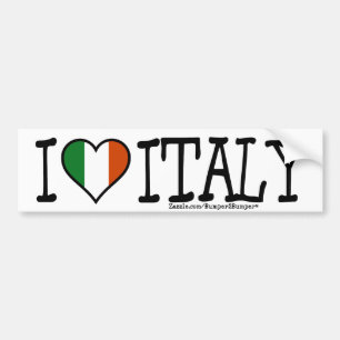 I HEART ITALY BUMPER STICKER