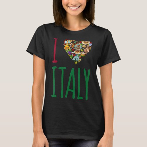 I Heart Italy Flag Heart Italia Italian Italiano M T_Shirt