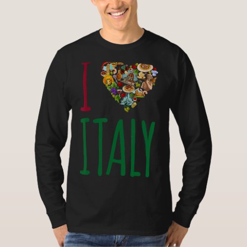I Heart Italy Flag Heart Italia Italian Italiano M T_Shirt