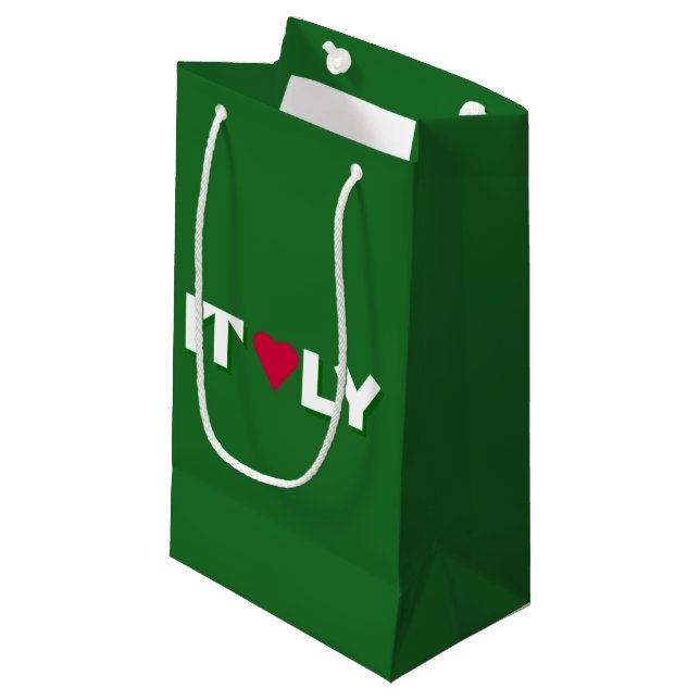I Heart Italy logo Small Gift Bag (Front Angled)