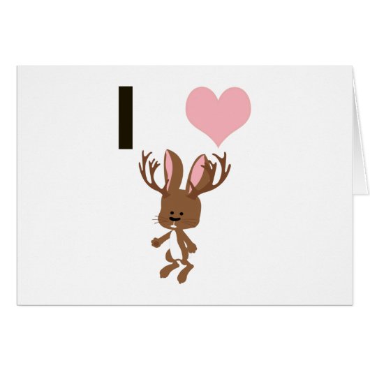 I heart Jackalope Cards (Front Horizontal)