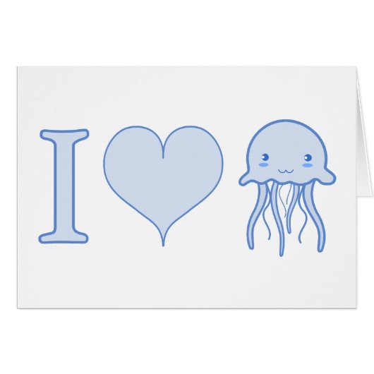 I Heart Jellyfish Cards (Front Horizontal)