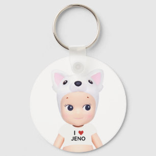 i heart jeno sonny angel keychain
