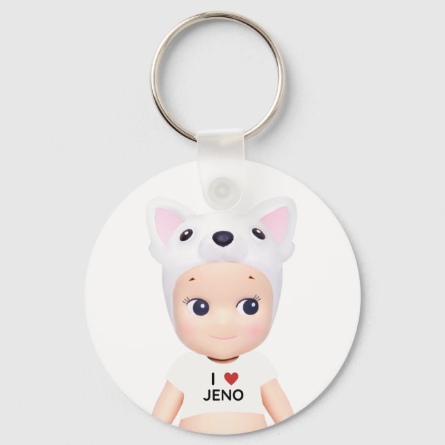 i heart jeno sonny angel keychain (Front)