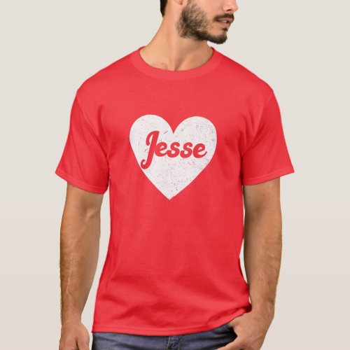 I Heart Jesse _ First Names And Hearts I Love Jes T_Shirt