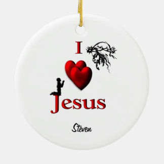I Heart Jesus Boy / Girl  Custom Ornament