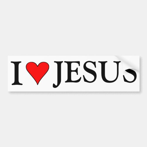 I heart Jesus Bumper Sticker