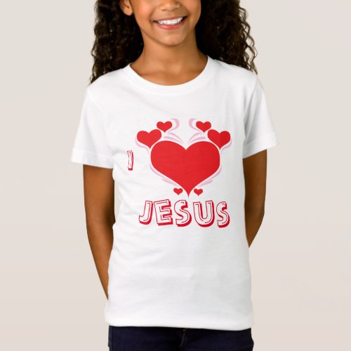 I Heart Jesus Girls T_Shirt