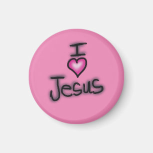 I Heart Jesus I Love Jesus Magnet